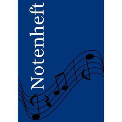 Notenheft: DIN A4 Notenlinienheft | 300 Seiten mit 12 Notenzeilen / Systeme pro Blatt | Papier 90g/m² | Musikheft mit Notenlinien -