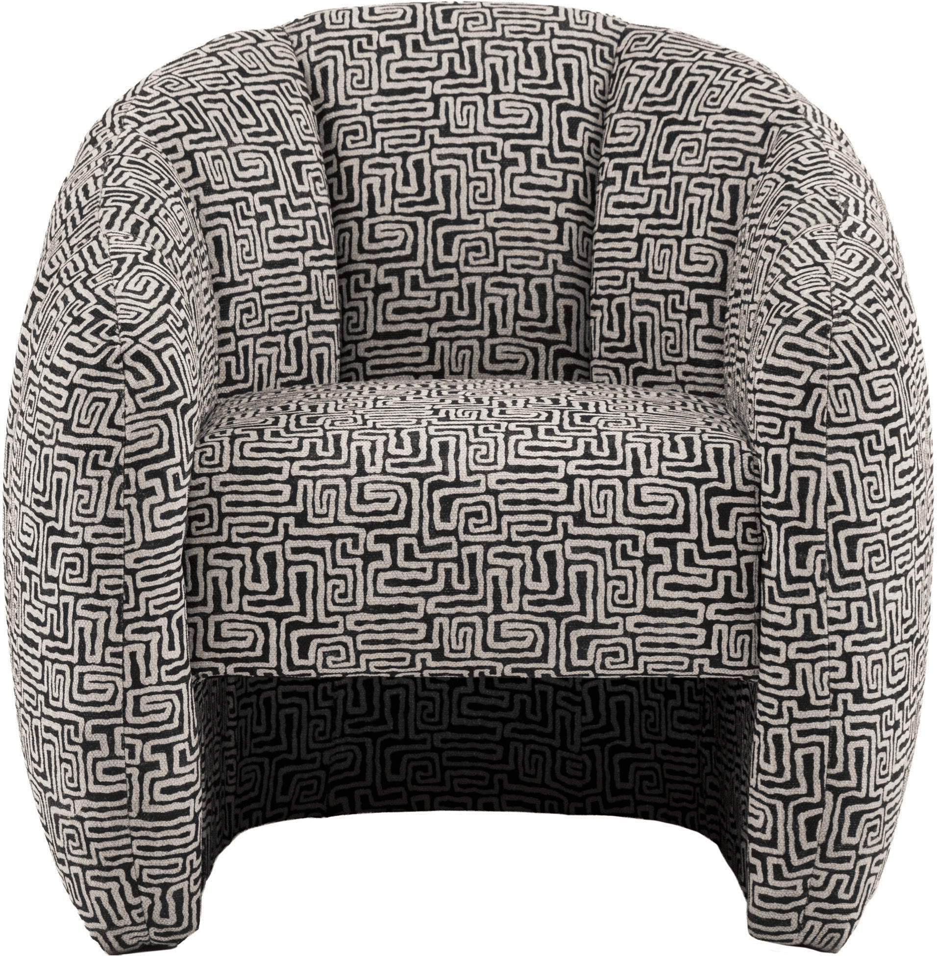 Nerissa Black Patterned Accent Chair