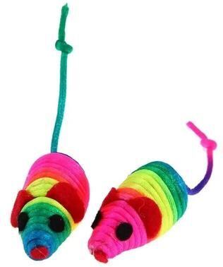 Uplift Picks Colorful Plush Mouse Cat Toy Set With Squeaker Sound For Kittens Bite And Play Colorful Plush Mouse Cat Toy Set With Squeaker Sound For Kittens Bite And Play
