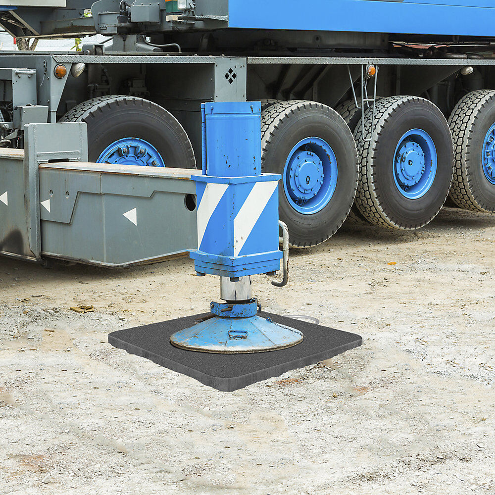 Kranausleger-Matten TuffTrak®, aus 100 % recyceltem Polyethylen, LxBxH 400 x 400 x 40 mm Justrite