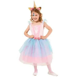 Kinderkostüm "Einhorn", rosa/blau