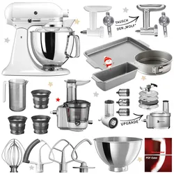 KitchenAid Artisan Küchenmaschine 5KSM175 Mega-Winter-Paket Weiß 0% Finanzierung