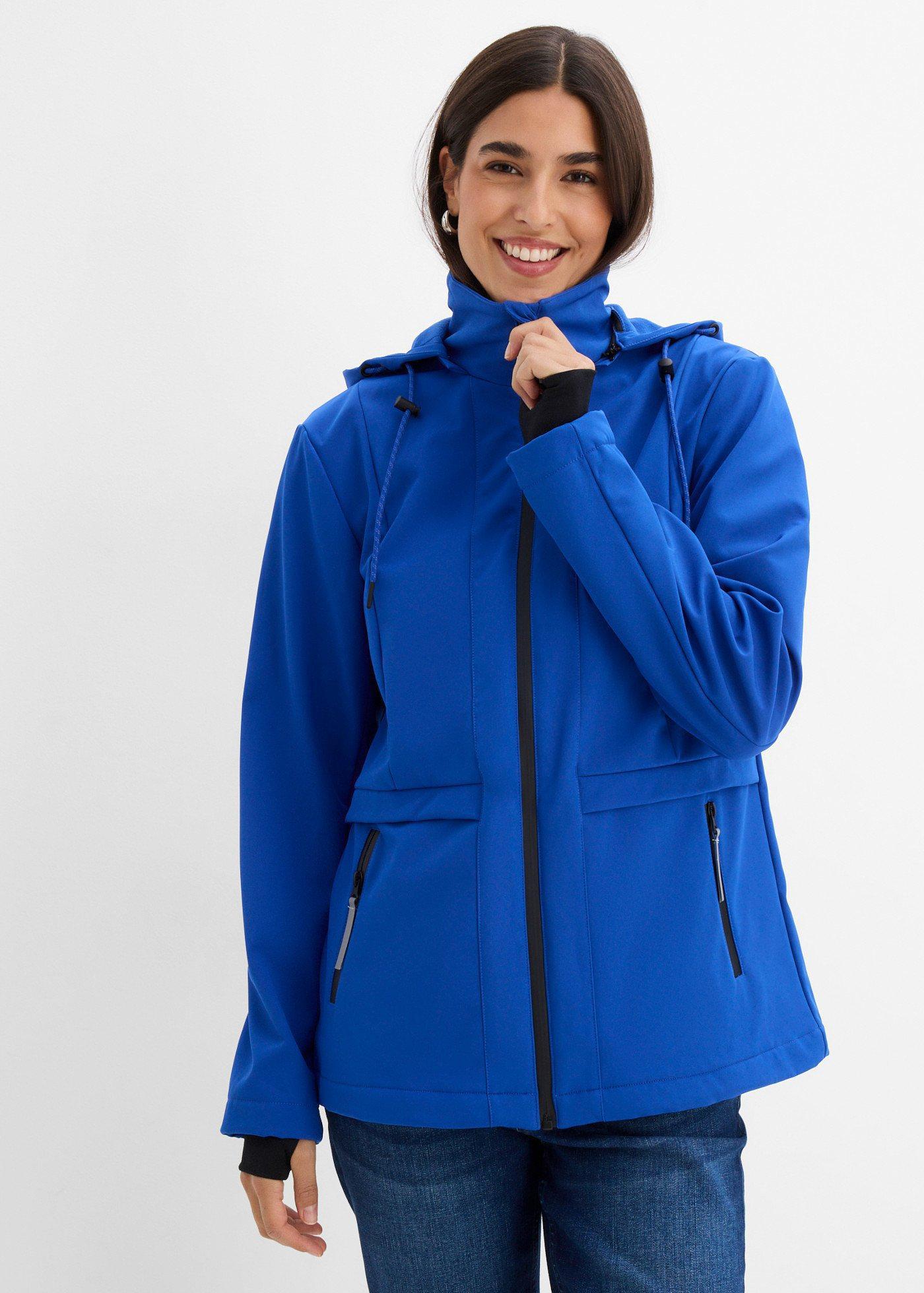 bonprix Softshelljacke, blau, Gr.48, Softshelljacke