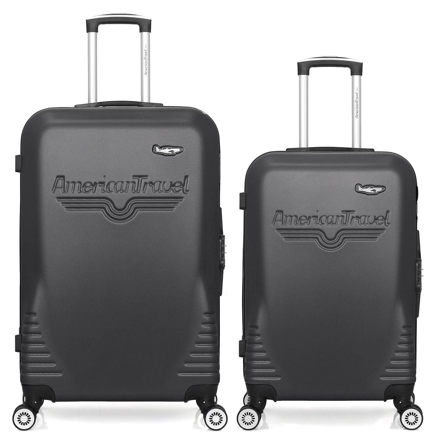 AMERICAN TRAVEL - 2er-Set - Großer Koffer und Wochenendkoffer DC