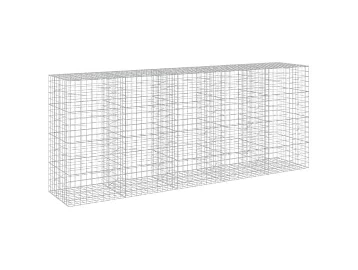 vidaXL Gabione mit 3,5 mm Draht und 10x10 cm Maschen 500x100x200 cm