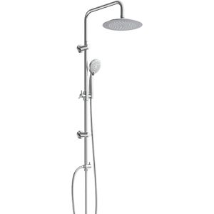 EISL Duschsystem Duschset zum Kleben, verchromt, ohne Armatur, Maße Regendusche Ø 24 cm