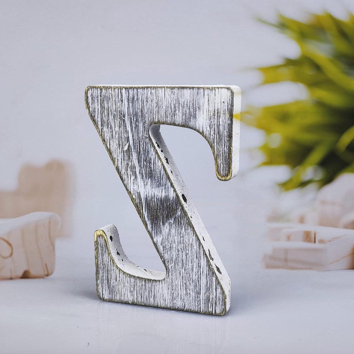 Houten Letter Z - Decoratieve Letter voor Muurdecoratie - Houtkleur - 10 cm