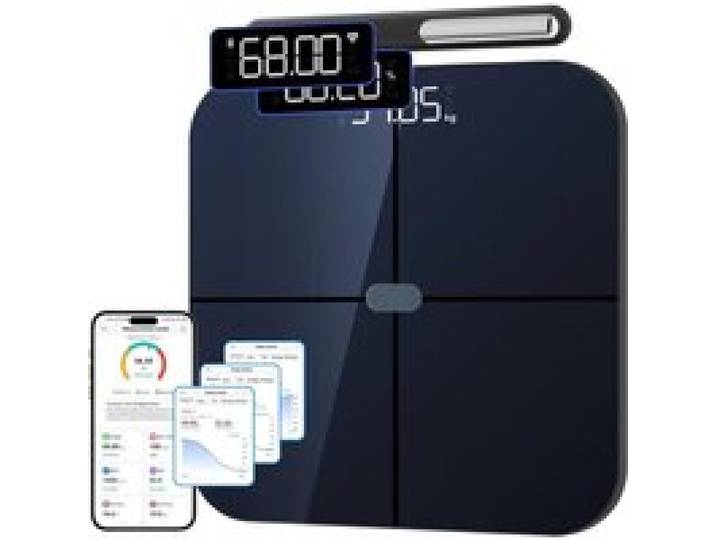 Pèse Personne Impédancemètre Balance Connectée Wifi & Bluetooth Avec 8 Electrodes Haute Précision 46 Données Corporelle Pour App I