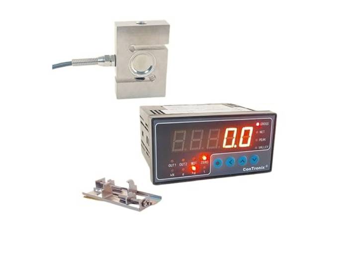 S-Type Load Cell, 100kg-2t Tension Compression Sensor with Digital Weight Indicator Controller Relay Output(200KG and Display)