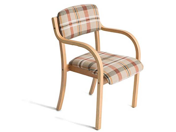 LYHD Esszimmerstuhl im nordischen Stil, Esszimmerstuhl aus massivem Holz, moderner minimalistischer Einzelarbeitsstuhl, mit Armlehnen Sessel mit offener Rückenlehne Ergonomisch