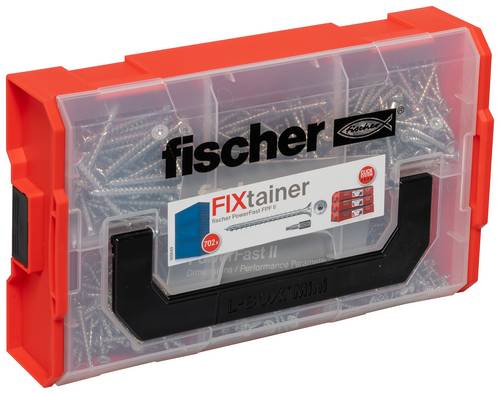 Fischer 562273 FixTainer PowerFast II TX VG Spanplattenschrauben-Sortiment Stahl galvanisch verzinkt 1 Set