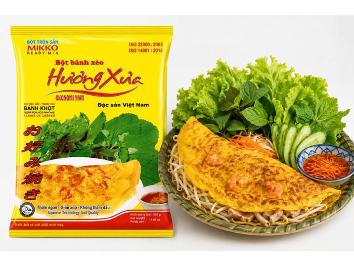 MIKKO - Préparation pour crêpes vietnamiennes croustillantes (Bột Bánh Xèo / Bánh Khọt) 500 g