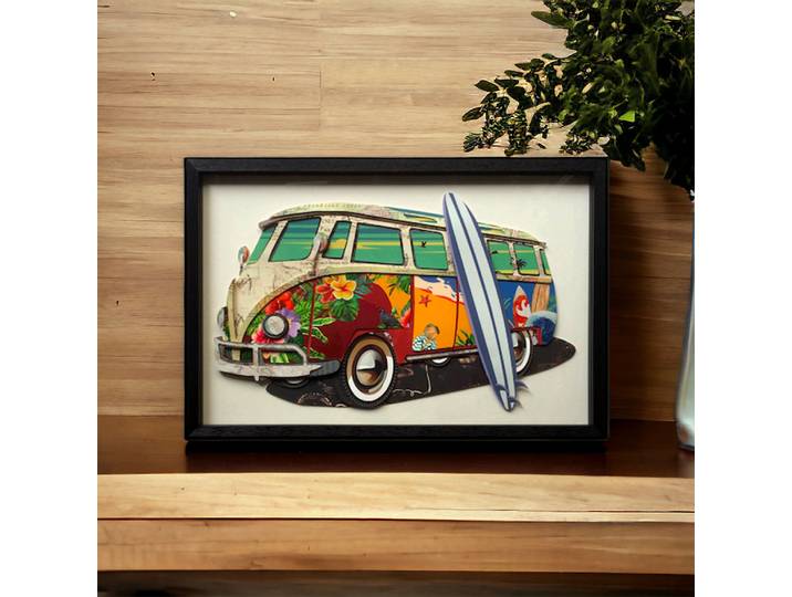Tableau Décoratif Van Combi surf