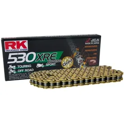 RK Takasago Chain, Motorrad Zubehör, RK Antriebskette GB530XRE-114 (XW-Ring) Muttern (CLF) inklusive Goldfarbe (Kapazität: bis zu 1400