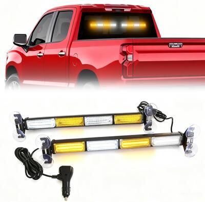 Smart Shopping Spot Emergency Strobe Traffic Advisor Light Bar Amber White Warning Hazard Safety Dash Lights all Yellow