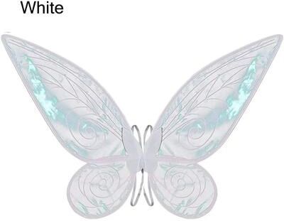 Uplifted Finds Sparkle Butterfly Fairy Wings Costume Women Girls Princess Angel Wings For Halloween Cosplay white