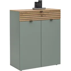 Kommode Bahia-M Grün/Eiche Artisan