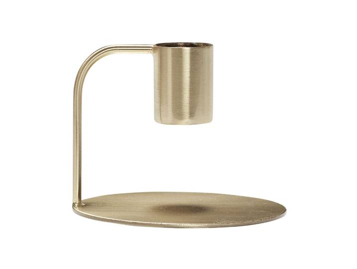 Chandelier en laiton doré, design épuré - Hübsch, Curve - 8x8x6 c