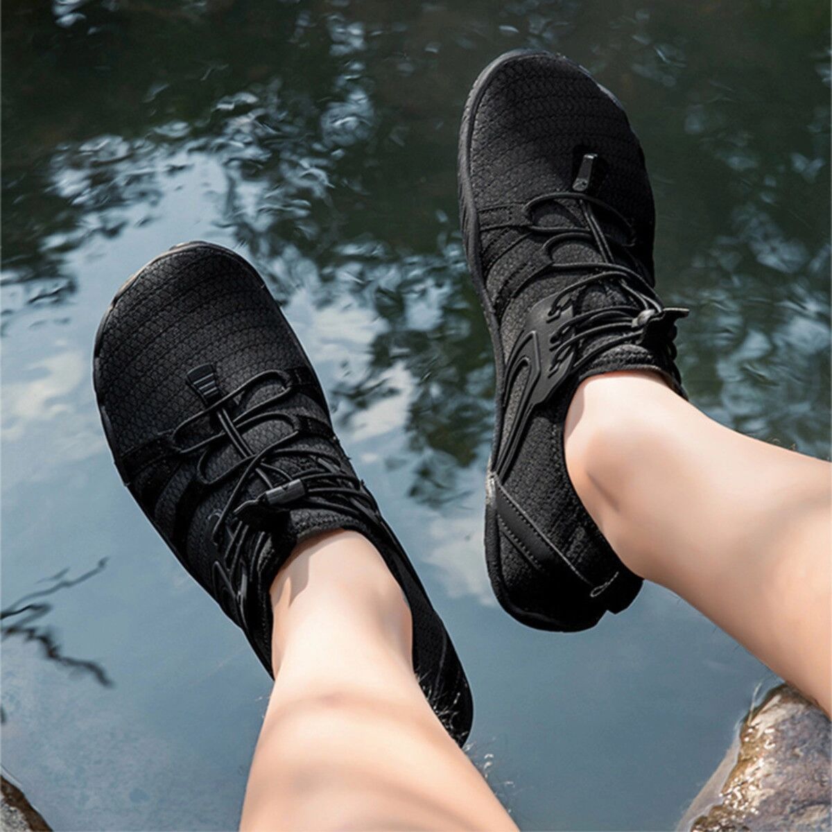 INF Creek Wasserschuhe 1 Paar – Schnell trocknend, rutschfeste Gummisohle und atmungsaktives Mesh für Strand und Bach 40