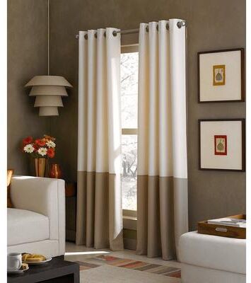 Kendall Color Block Grommet Curtain Panel