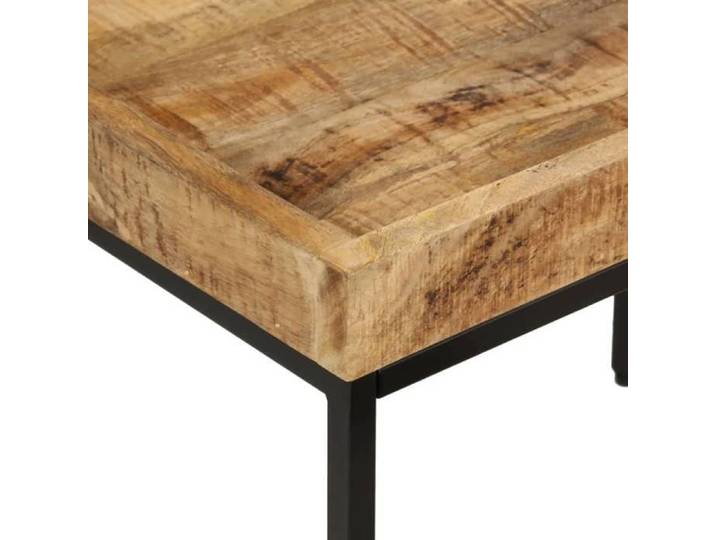 Bon marché * Tables basses gigognes 3pcs - SWEETY - bois de manguier massif brut et fer FR900