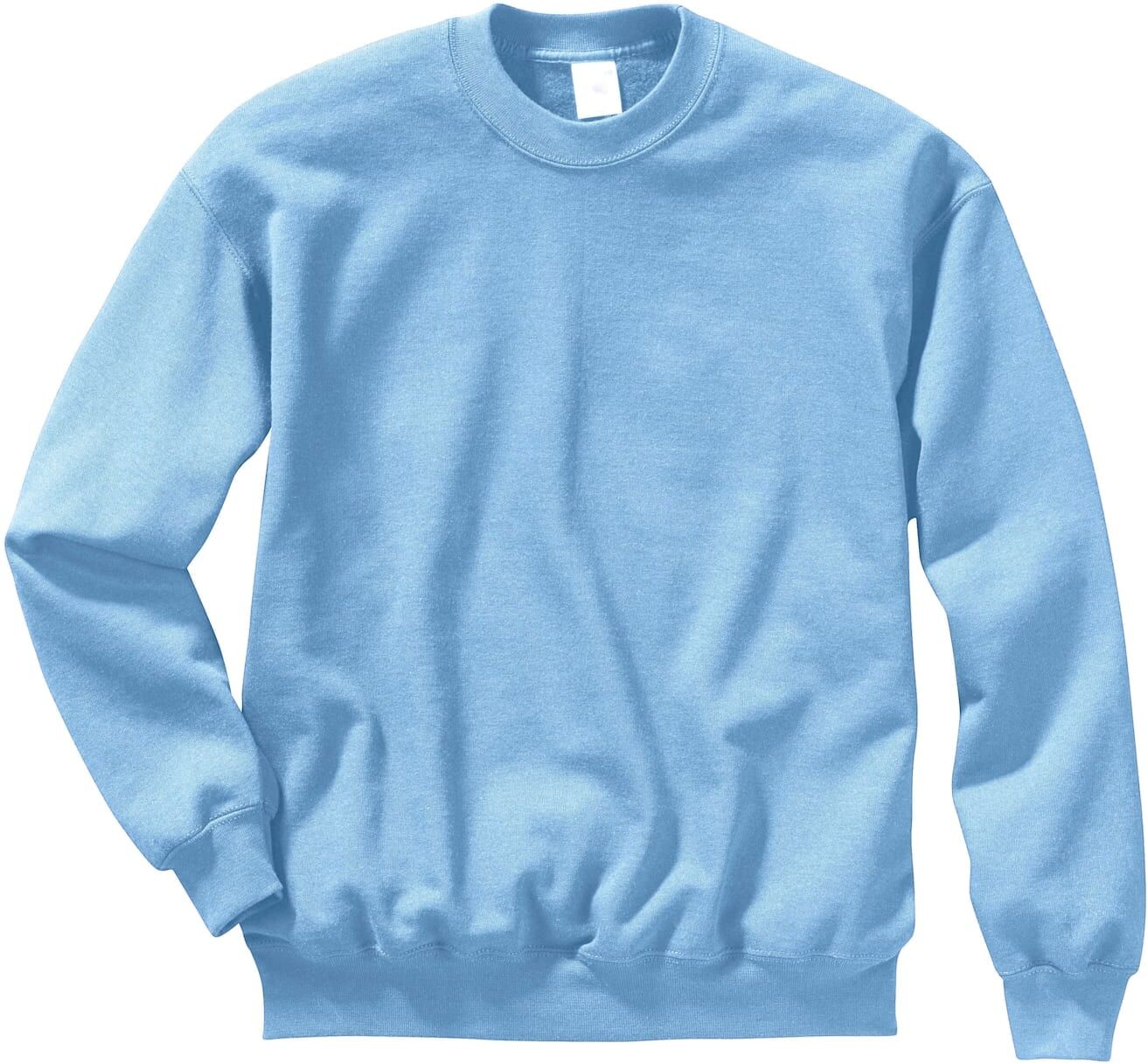 Sweatshirt FRUIT OF THE LOOM, Herren, Gr. 7, blau (hellblau), 80% Baumwolle, 20% Polyester, unifarben, Rundhals, Sweatshirts Sweatshirt hellblau 7