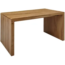KADIMA DESIGN Schreibtisch BOHA Massiv-Holz Akazie Computertisch 140 cm breit Echtholz Design Ablage Büro-Tisch