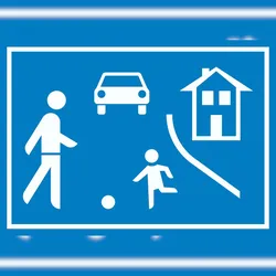 HB-Druck Spielstraße Schild  Verkehrsberuhigung A0 (841x1189mm)