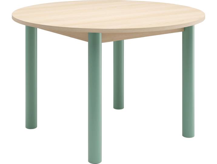 Esstisch TOM TAILOR HOME COLOR TABLE , grün (light oak 05, sage 03, light oak 05), B:120cm H:76cm T:120cm, Tische, Esstisch, Esstisch, 4-Fuss, 3 Grössen, 3 Dekorfarben, 4 Fussfarben, ABS-Kante