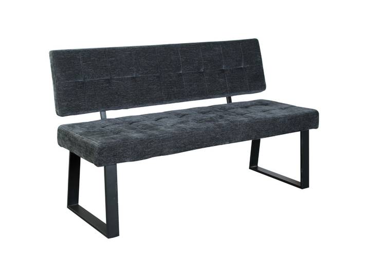 Livetastic Sitzbank, Dunkelgrau, Metall, Textil, 140x85x56 cm, Esszimmer, Bank, Sitzbänke