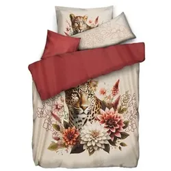 WINTERENGEL Wendebettwäsche Leopard Mikrofaser Flanell Einzelbett, 4tlg.