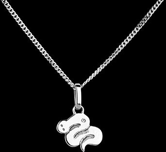 Edenly Baby Schlange - GroÃŸes Modell - WeiÃŸgold - 9 Karat