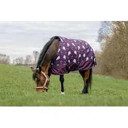 Ekkia Equitheme Outdoordecke Turnout Decke Unicorn 600D 220g pflaumenfarben , Deckengröße Ekkia: 4'9/105cm