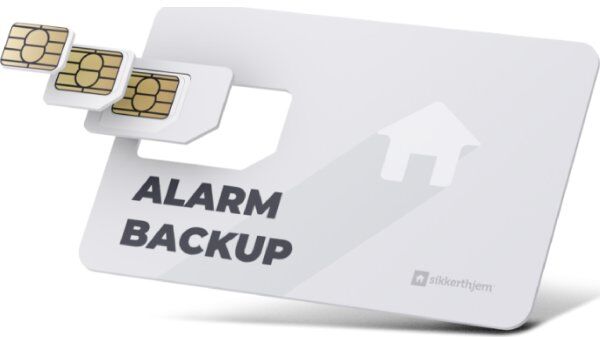 Sikkerthjem Alarm Backup Sim (12 Mdr)