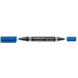 Folienstift Duo permanent blau Lumocolor