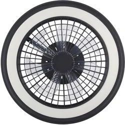 Just Light LED Deckenventilator BRANDON warmweiss - kaltweiss Deckenventilator Fernbedienung, Ventilator, Schwarz