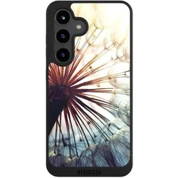 Nivocase Handyhülle für Samsung Galaxy S24 Hülle NIVOpure Case Schwarz Blumen Fotografie Pusteblume (Samsung Galaxy S24), Smartphone Hülle, Schwarz