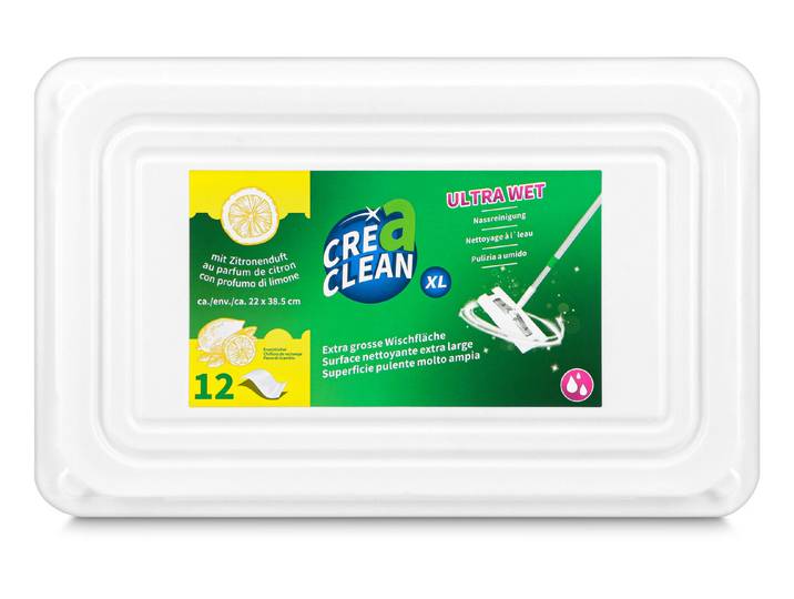 CREaCLEAN feuchte Bodentücher, Nachfüllung, 12 Stück