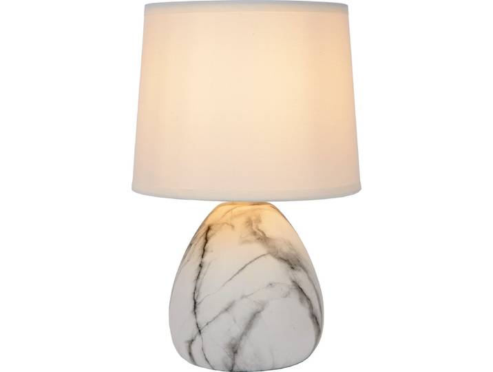 Lucide MARMO - Tafellamp - Ø 16 cm - 1xE14 - Wit - Japandi