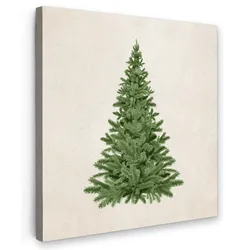 LEINWANDBILD Weihnachtsbaum - Grün - Weihnachten - Feiertage Wandbild Wohnzimmer 50x50 cm