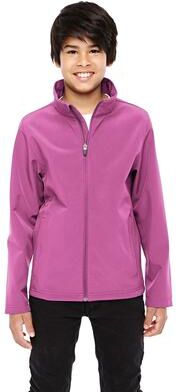 Team 365 TT80Y Youth Leader Soft Shell Jacket in Sport Charity Pink size Small   Polyester Blend