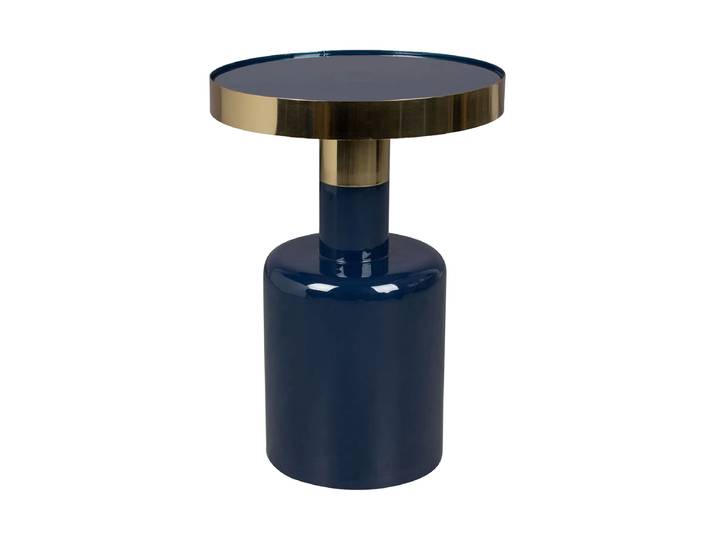 Design Beistelltisch „Glam“ Ø 36 x 51 cm Dunkelblau Zuiver