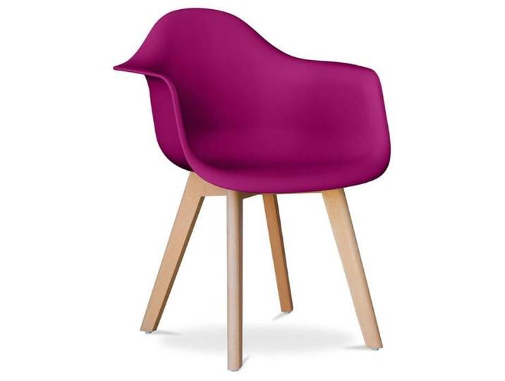 Chaise de salle à manger avec accoudoirs - scandinave - Amir Mauve