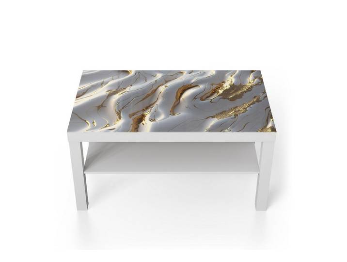 DEQORI Couchtisch 'Goldene Wellen', Glas Beistelltisch Glastisch modern