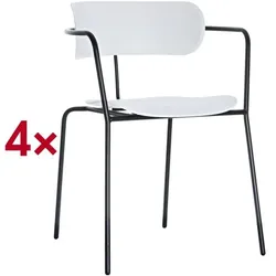 meet 4er-Set Besucherstuhl »Bistro« weiß, 45 cm