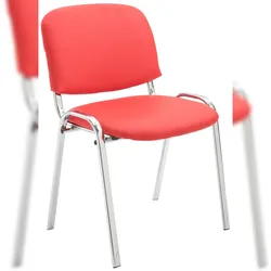 CLP Stuhl Ken Chrom Kunstleder rot
