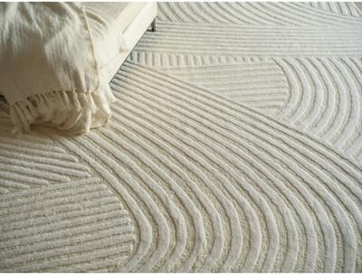 Exquisite Rugs Entro Handmade New Zealand Wool Cream/Ivory Area Rug.