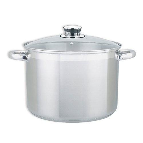 SSW Vitalo XXL roestvrijstalen kookpan met glazen deksel, 26 cm, zilver