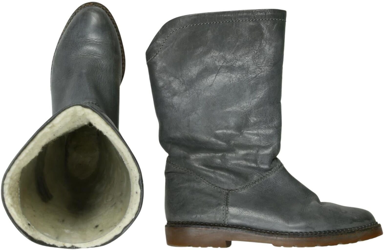 Gabor Damen Stiefel, Grau, Gr. EU 39 (UK 6), Leder - Second Hand