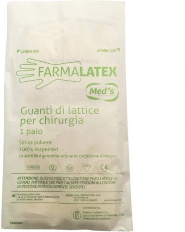 Farmac-Zabban Guanti Chirurgici Taglia 6,5 Farmalatex